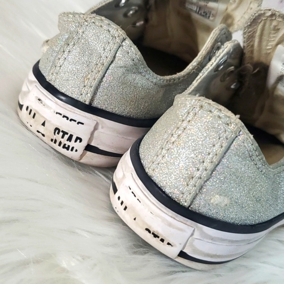 Converse All-Star Chuck Taylor Low Top   Classic Sparkle Glitter Sneakers Sz 12 - Picture 8 of 16